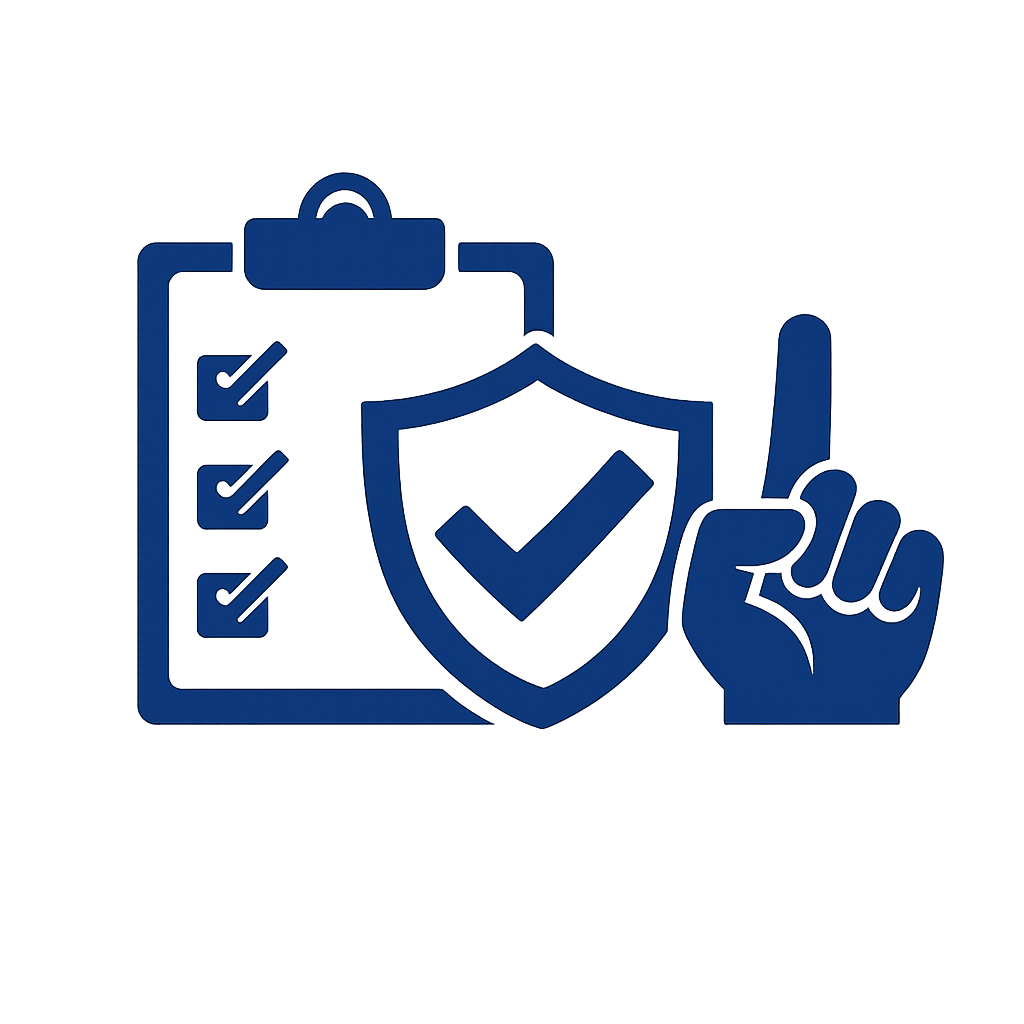 create an icon that conveys compliance first in one color with no words-1